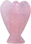 Carved Rose Quartz Peace Angel Pocket Guardian Angel Healing Statue 2 inch