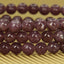 Natural Lepidolite Lithium Mica Gemstone 6mm Round Beads Stretch Bracelet 7" Unisex
