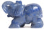 Carved Natural Blue Aventurine Gemstone Elephant Healing Guardian Statue Figurine Crafts 2 inch
