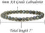 Natural AA Grade Labradorite Gemstone 6mm Round Beads Stretch Bracelet 7" Unisex