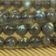 Natural AA Grade Labradorite Gemstone 6mm Round Beads Stretch Bracelet 7" Unisex