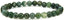 Natural Moss Agate Gemstone 6mm Round Beads Stretch Bracelet 7" Unisex