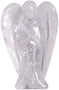 Carved White Clear Quartz Gemstone Peace Angel Pocket Guardian Angel Healing Statue 2 inch