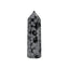 Angelstones Natural Snowflake Obsidian Gemstone Healing Crystal Hexagonal Pointed Reiki Chakra Faceted Prism Wand Carved Stone Figurine Home Decor
