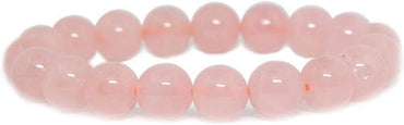 Natural Rose Quartz Gemstone 10mm Round Beads Stretch Bracelet 7 Inch Unisex