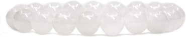 Angelstones Natural White Jade Genuine Semi-Precious Gemstones Healing 10mm Beaded Stretch Bracelet 7inch Unisex