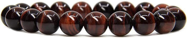 A Grade Red Tiger Eye Gemstones Healing Power Crystal Elastic Stretch Beaded Bracelet 7inch Unisex,10mm Beads