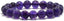 Natural Dark Amethyst Gemstone 10mm Round Beads Stretch Bracelet 7inch Unisex
