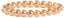 Rose Gold Coated Clear Quartz Gemstone 8mm Round Beads Stretch Bracelet 7inch Unisex