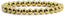Metallic Gold Coated Hematite Gemstone 6mm Round Beads Stretch Bracelet 6.5inch Unisex