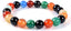 Multicolor Agate Gemstone 8mm Round Beads Stretch Bracelet 7inch Unisex