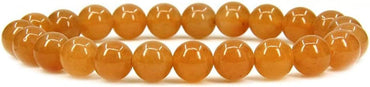 Natural Orange Aventurine Gemstone 8mm Round Beads Stretch Bracelet 7inch Unisex