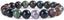 Natural Multi-color Indian Agate Gemstone 10mm Round Beads Stretch Bracelet 6.5inch Unisex