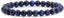 Dyed Blue Tiger Eye Gemstone 6mm Round Beads Stretch Bracelet 6.5inch Unisex