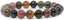 Natural Multi-Color Tourmaline Gemstone 10mm Round Beads Stretch Bracelet 7 Inch Unisex