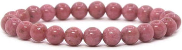 Natural AA Thulite Gemstone 8mm Round Beads Stretch Bracelet 7inch Unisex
