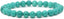 Dyed Green Howlite Turquoise Gemstone 8mm Round Beads Stretch Bracelet 7 Inch Unisex