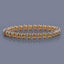 Coated Champagne Gold Quartz Gemstone 6mm Round Beads Stretch Bracelet 6.5inch