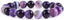 Purple Brazilian Agate Gemstone 10mm Round Beads Stretch Bracelet 7 Inch Unisex