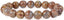 Natural Redish Crazy Lace Agate Gemstone 10mm Round Beads Stretch Bracelet 7 Inch Unisex