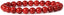 Dyed Red Coral Gemstone 8mm Round Beads Stretch Bracelet 7 Inch