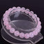 Natural Rose Quartz Gemstone 8mm Round Beads Stretch Bracelet 7 Inch Unisex
