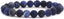 Natural Matt Frosted Blue Sodalite Gemstone 8mm Round Beads Stretch Bracelet 7 Inch Unisex