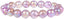 Rainbow Coated Lilac Amethyst Gemstone 10mm Round Beads Stretch Bracelet 7inch Unisex