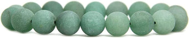Angelstones Natural Matt Green Aventurine Genuine Semi-Precious Gemstones Healing 10mm Beaded Stretch Bracelet 7inch Unisex