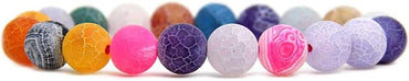 Angelstones Natural Multicolor Weathered Agate Genuine Semi-Precious Gemstones Healing 10mm Beaded Stretch Bracelet 7inch Unisex