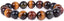 Natural Multi-Color Tiger Eye Gemstone 10mm Round Beads Stretch Bracelet 7 Inch Unisex