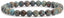 Dyed Blue Wood Veins Jasper Gemstone 6mm Round Beads Stretch Bracelet 6.5inch Unisex