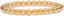 Coated Champagne Gold Quartz Gemstone 6mm Round Beads Stretch Bracelet 6.5inch