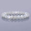 Angelstones Natural White Sunstone Gemstone 8mm Round Beads Stretch Bracelet 7inch Unisex