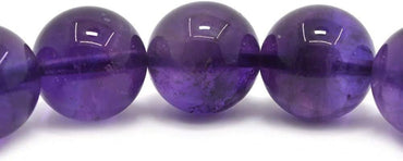 Natural Dark Amethyst Gemstone 10mm Round Beads Stretch Bracelet 7inch Unisex