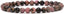 Natural Matrix Rhodonite Gemstone 6mm Round Beads Stretch Bracelet 6.5 Inch