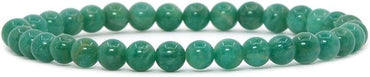 Natural Russian Amazonite Gemstone 6mm Round Beads Stretch Bracelet 6.5inch Unisex