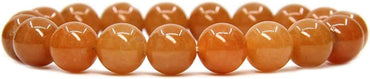 Angelstones Natural Orange Aventurine Genuine Semi-Precious Gemstones Healing 10mm Beaded Stretch Bracelet 7inch Unisex
