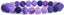 Purple Weathered Agate Gemstone 8mm Round Beads Stretch Bracelet 7 Inch