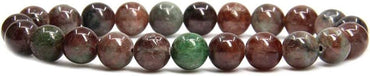 Rashgar Garnet Jasper Gem Semi Precious Gemstone 8mm Ball Beads Stretch Bracelet 7inch Unisex
