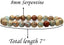 Natural Serpentine Gemstone 8mm Round Beads Stretch Bracelet 7inch Unisex
