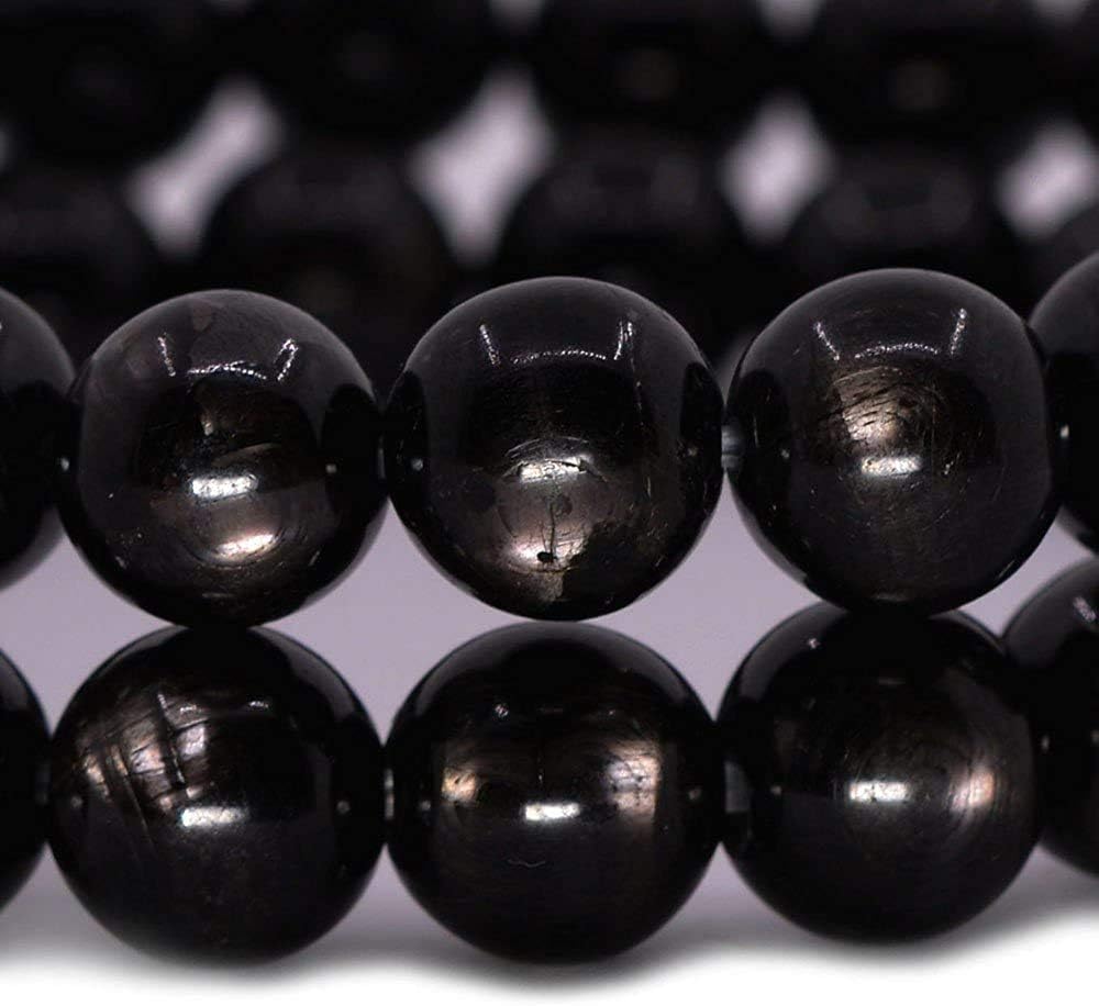 Natural Aura Hypersthene Gemstone 8mm Round Beads Stretch Bracelet 7 Inch Unisex