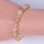 Natural Gold Phantom Quartz Gemstone 8mm Round Beads Stretch Bracelet 7 Inch
