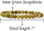 Angelstones Natural Green Seraphinite Gemstone 6mm Round Beads Stretch Bracelet 7inch Unisex