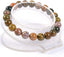 Natural Ocean Agate Gemstone 8mm Round Beads Stretch Bracelet 7 Inch Unisex