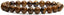 Natural Yellow Tiger Iron Handmade Gemstone 8mm Round Beads Elastic Bracelet 7inch Unisex