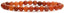 Angelstones Natural Red Crab Fire Agate Gemstone 6mm Round Beads Stretch Bracelet 7inch Unisex