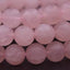 Natural Matte Rose Quartz Gemstone 10mm Round Beads Stretch Bracelet 7 Inch Unisex