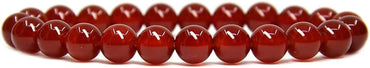 Natural AA Grade Red Agate Gemstone 8mm Round Beads Stretch Bracelet 7inch Unisex
