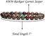 Rashgar Garnet Jasper Gem Semi Precious Gemstone 8mm Ball Beads Stretch Bracelet 7inch Unisex